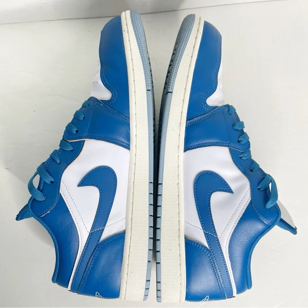 AIR JORDAN 1 LOW SE FN5214 141 WHITE INDUSTRIAL BLUE MEN SHOES SIZE 14